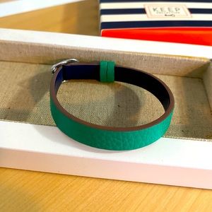 KEEP Collective Pebbled Leather single band wrap, reversible